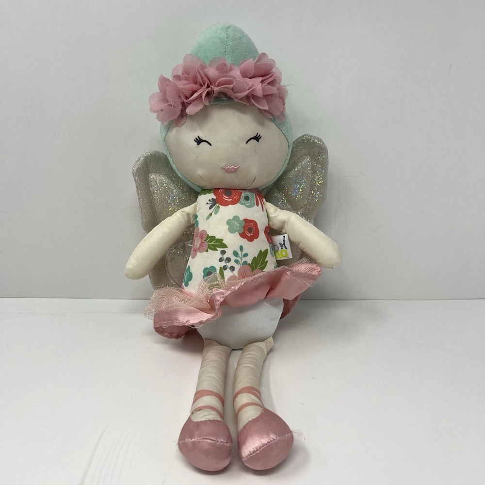 Floral Fairy Plush Doll Ballerina Baby Toy Chime Crinkle Crib Stroller Clip